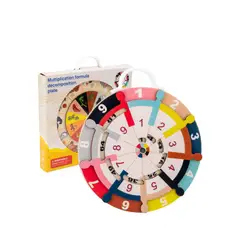 GENERICO - Juego Didáctico Reloj 2En1 Animales + Tabla De Multiplicar
