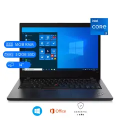 LENOVO - Laptop Reacondicionada Thinkpad L14 -Core i7 - 16GB RAM - 512gb SSD - Negro