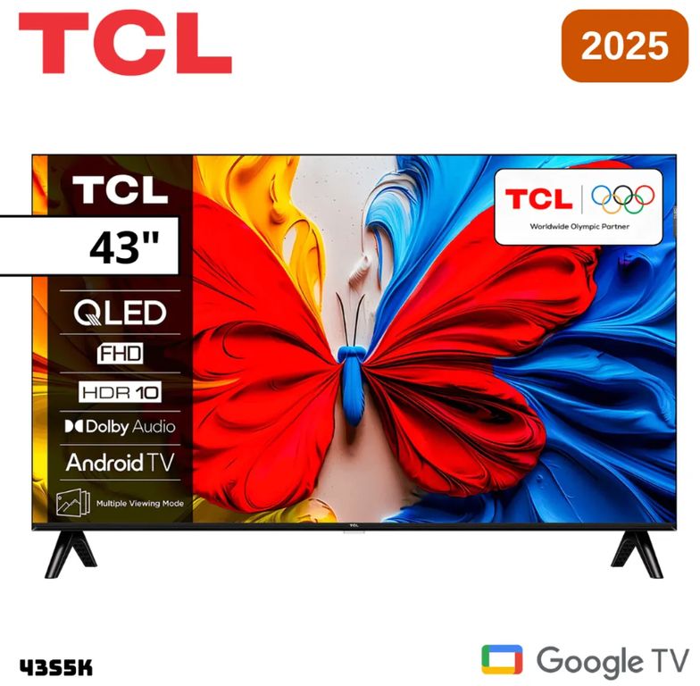 TELEVISOR 43 QLED SMART TV GOOGLE TV FHD 2025 - 43S5K