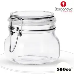 BORGONOVO - FRASCO PRIMIZIE HERMET. 500cc CEMPAQUE NARANJA-BORGONOVO ITALY.