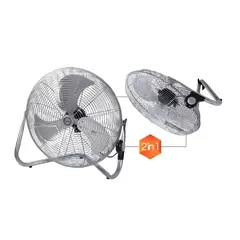 FUJITEC - Ventilador Semi Industrial 80W 20 Pulgadas para Piso y Pared CF-2014
