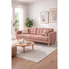 ARTSOFA - Sofá Tres Cuerpos Évora Rosa Antifluido + Obsequio