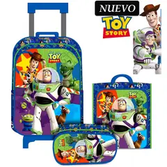 DISNEY PIXAR - Set de Mochila con Ruedas Oficio Lonchera y Cartuchera Toy Story