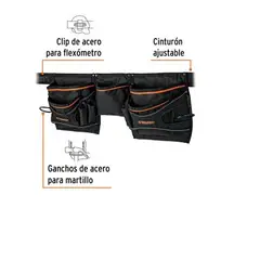 TRUPER - Porta herramientas de poliéster, 20 compartimentos,