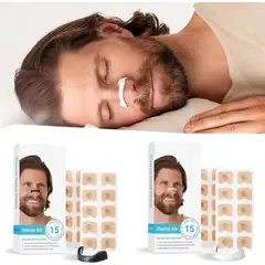 GENERICO - Dilatores Nasales Adhesivos Antirronquidos – Kit 15 Unidades + Clip Nasal