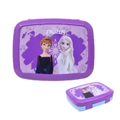 DISNEY CLASICOS - Lonchera Infantil Disney Frozen Anna y Elsa con Compartimentos Caja de Almuerzo Escolar Hermética Niña