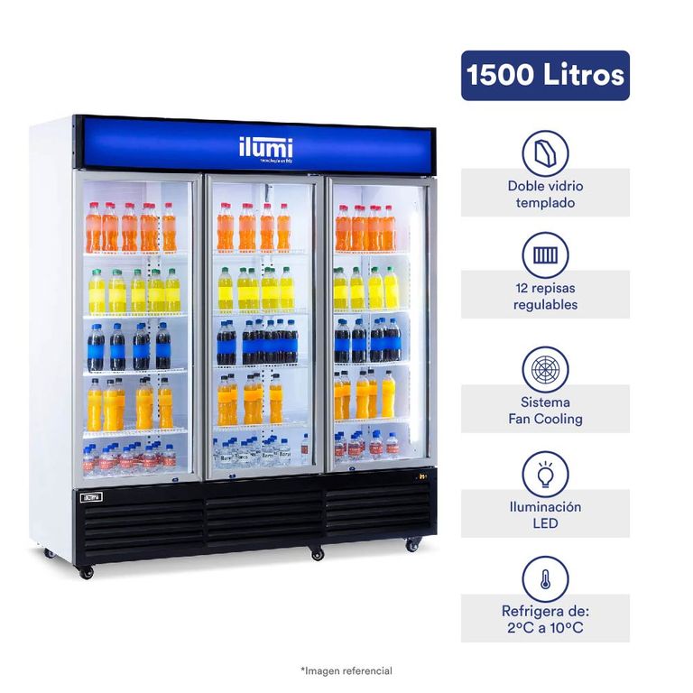 Visicooler Fan cooling 1500 litros 3 puertas