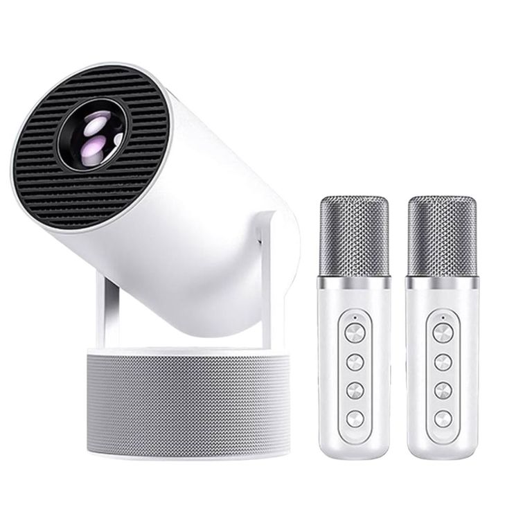 Proyector portátil Westminster HN-P200 PRO Wi-Fi, 3700 lúmenes, Android Karaoke 2 Micrófonos