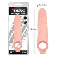 GENERICO - FUNDA EXTENSER SUPERME II CON SUJETADOR DE TESTÍCULOS