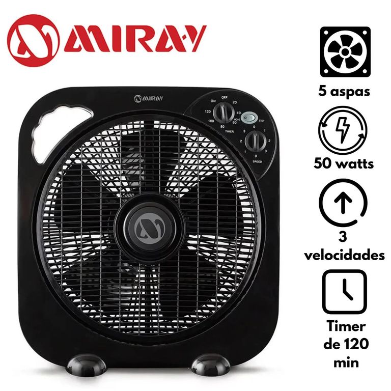 VENTILADOR DE PISO 12" VMC-1052 50 WATTS NEGRO