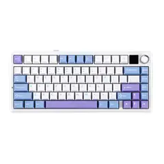 AULA - Teclado Mecanico F75 Max RGB WhitePurpleBlue