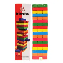 GENERICO - Jenga de Madera de Colores Juego de Mesa x54 Piezas