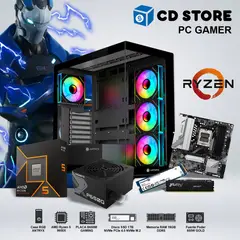 AMD - PC Gamer - RYZEN 5 9600X, RAM 16GB SSD 1TB CASE RGB FUENTE GOLD 650W