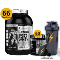 KEVIN LEVRONE - LEVRO ISO WHEY 2KG CHOCOLATE + CREATINA 300GR + REGALOS