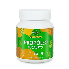 FITOSANA - GUMMIES PROPOLEO EUCALIPTO - GOMITAS FUNCIONALES CON MIEL DE ABEJAS Y PROPOLEO SABOR A MENTOL EUCALIPTOL 200G