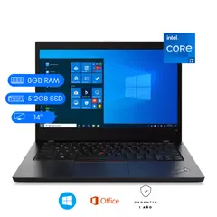 LENOVO - Laptop Reacondicionada Thinkpad L14 -Core i711va - 8GB RAM - 512gb SSD - Negro