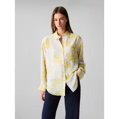 CALVIN KLEIN - BLUSA ROLL SLEEVE UTILITY POCKET BLO CK