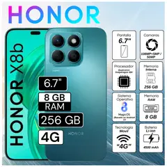 HONOR - Celular X8B 6.7" Pulg 8GB RAM 256GB MagicOS 8.0 - Aquamarino
