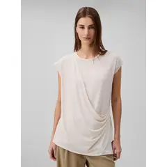 CALVIN KLEIN - CAMISETA SLVLS DRAPE FRONT STRETCH JERS CK