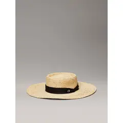 CALVIN KLEIN - GORRO CK METAL LINEN BAND STRAW HAT
