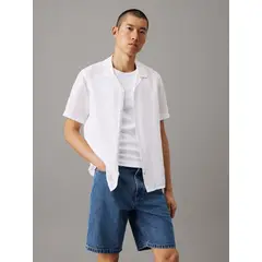 CALVIN KLEIN - LINEN COTTON CUBAN SS SHIRT CK