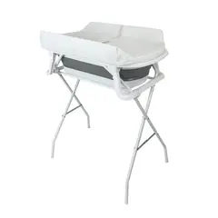 PRIORI - Bañera Plegable Bebé con Cambiador Stand Changer Gris