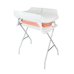 Priori - Bañera Plegable Bebé con Cambiador Stand Changer Rosa