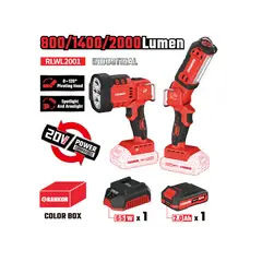 RANKOR - Kit de Linterna Led Foco 1400Reflector 2000Lm 20V