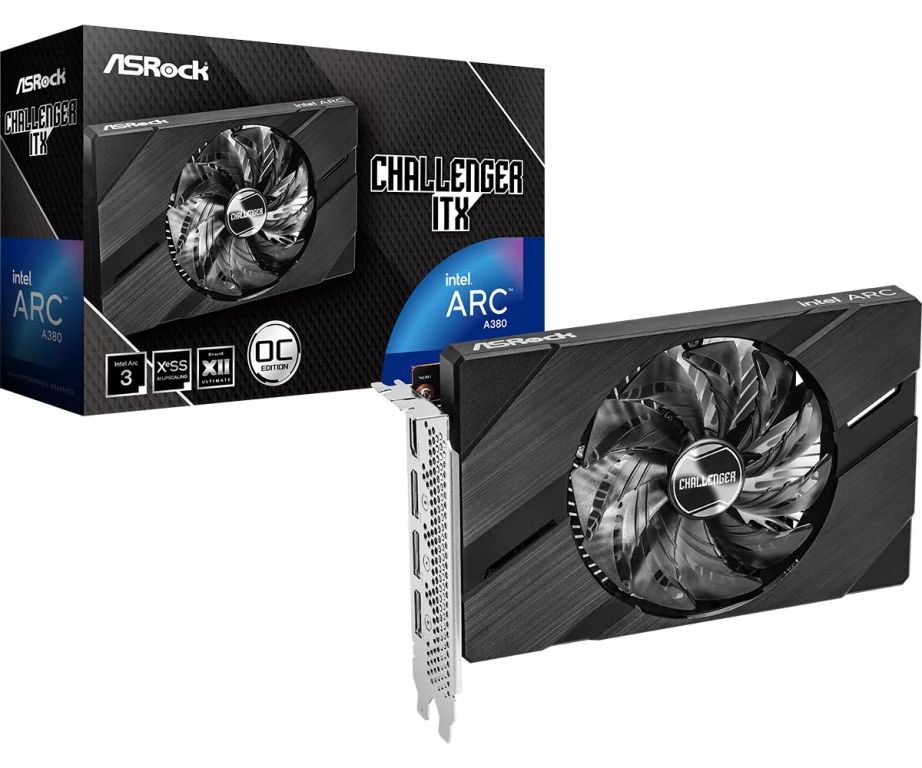 TARJETA DE VIDEO 6GB ARC A380 CHALLENGER ITX 96BITS OC