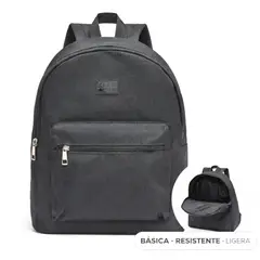 GENERICO - Mochila escolar ejecutiva universitaria trabajo color negro básica niño adulto unisex