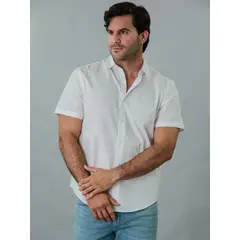 CALVIN KLEIN - CAMISA SS SOLID POPLIN SHIRT CK