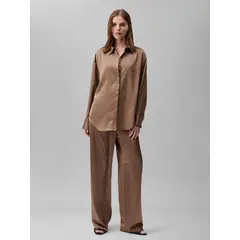 CALVIN KLEIN - BLUSA MATTE SHINE SATIN BUTTONDOWN S CK