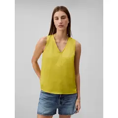 CALVIN KLEIN - BLUSA PLISSE V-NECK TANK