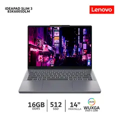LENOVO - Laptop IdeaPad Slim3 14ARP10 AMDR7-7735HS 16Gb Ram 512Gb SSD Pantall 14 WUXGA -83K6005DLM