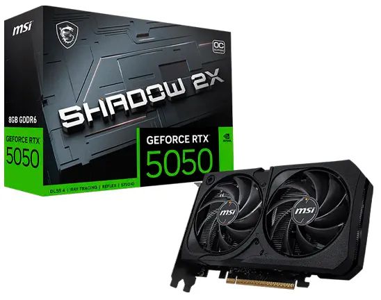 TARJETA DE VIDEO RTX 5050 8GB SHADOW 2X DDR6 128BIT