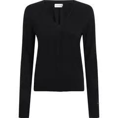 CALVIN KLEIN - SWEATER COTTON SILK V-NECK SWEATER