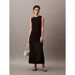 CALVIN KLEIN - BLUSA KNIT CREPE TUNIC