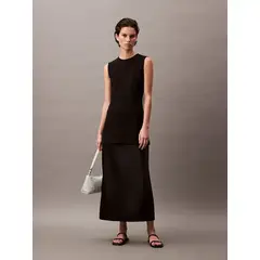 CALVIN KLEIN - BLUSA KNIT CREPE TUNIC CK