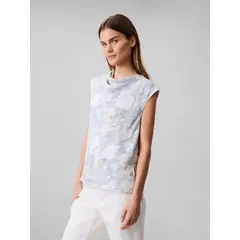 CALVIN KLEIN - BLUSA SS COWL NECK SHELL CK