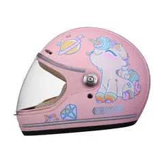 GENERICO - CASCO MOTO ROYAL KIDS NIÑA UNICORNIO