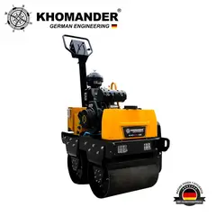 KHOMANDER - RODILLO COMPACTADOR PARA ASFALTO Y SUELO CON MOTOR 16HP -
