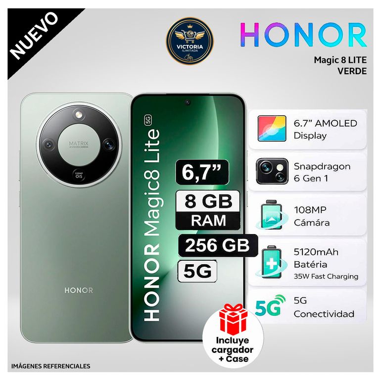 Celular Magic 8 LITE 256GB 8GB RAM Verde REGISTRADO