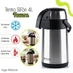 FACUSA - Termo De Acero inoxidable 4 Lt