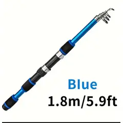 GENERICO - CAÑA DE PESCAR SOLA COLOR AZUL CON NEGRO