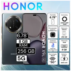HONOR - Celular X9C 5G 6.78" Pulg. 8GB RAM 256GB RAM MagicOS 8.0 - Negro titanio