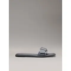 CALVIN KLEIN - SANDALIAS FLAT SLIDE W/BUCKLE - LTH CK