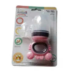 SANTOLEE - Chupón Frutero Alimentador Para Bebé Con Repuesto de Tetina Mod. Cangrejo