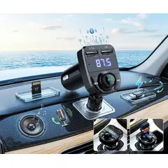GENERICO - Adaptador Bluetooth 5.0 Para Auto + Cargador USB Dual