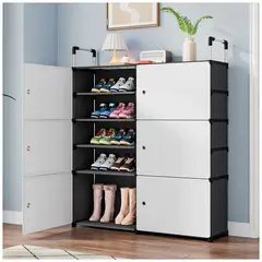 KELLER - Zapatera Organizador 2X5 Niveles Negro H06