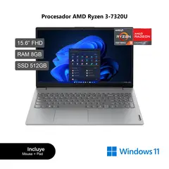 LENOVO - Laptop V15 G4 AMN AMD Ryzen 3 7320U 8GB RAM 512GB SSD 15.6" FHD 82YU017LLM